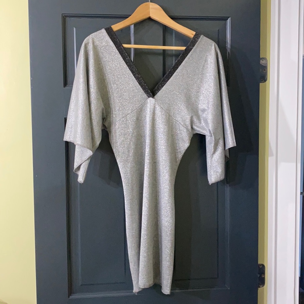 Silver glitter NYE dress